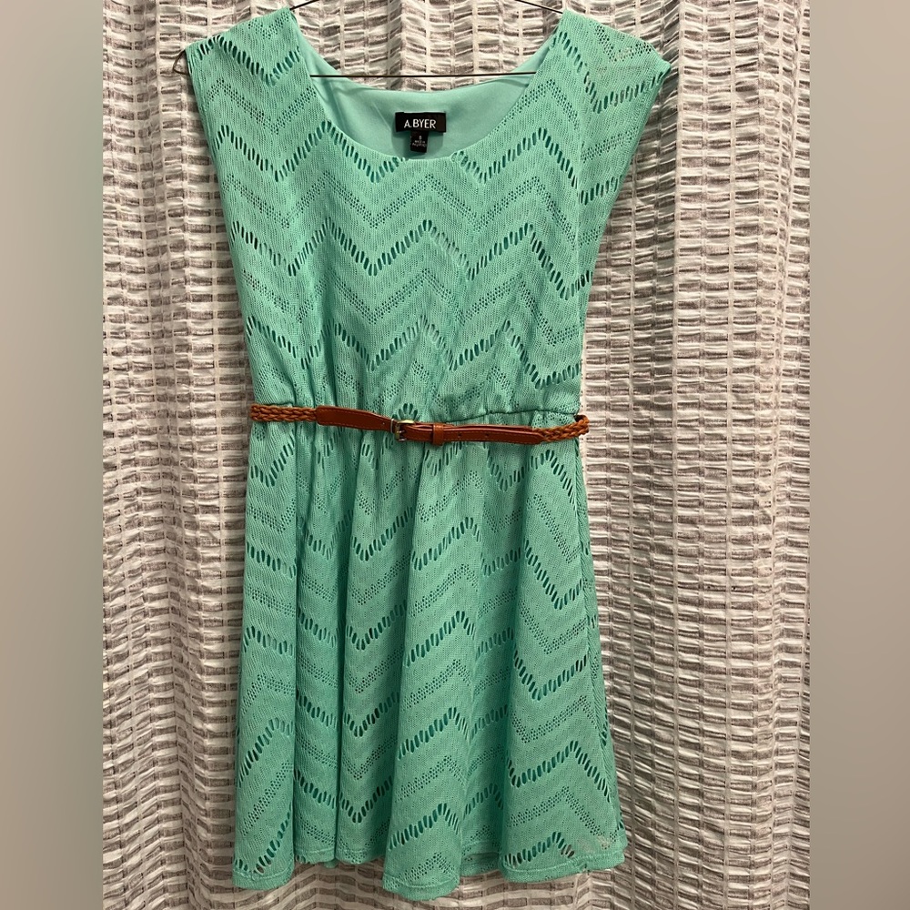 Green Lace Dress with belt